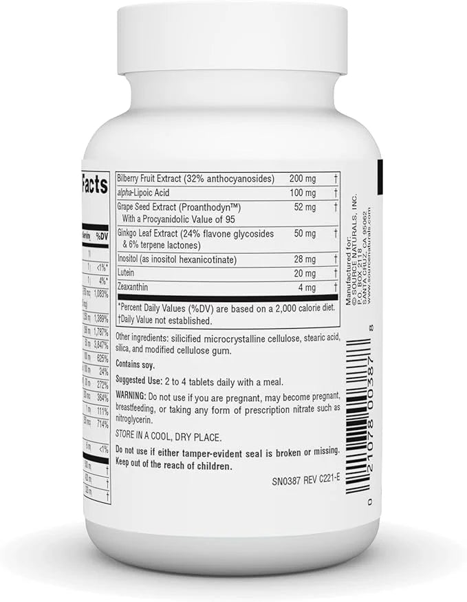 Source Naturals Visual Eyes Dietary Supplement 60 Tablets