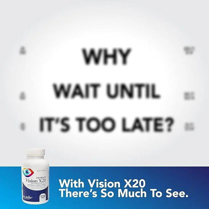 Vision X20 with Lutein, Beta-Carotene, L-Glutatione,