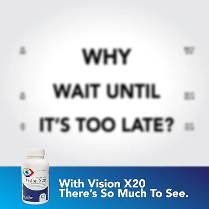 Vision X20 with Lutein, Beta-Carotene, L-Glutatione,