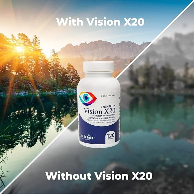Vision X20 with Lutein, Beta-Carotene, L-Glutatione,