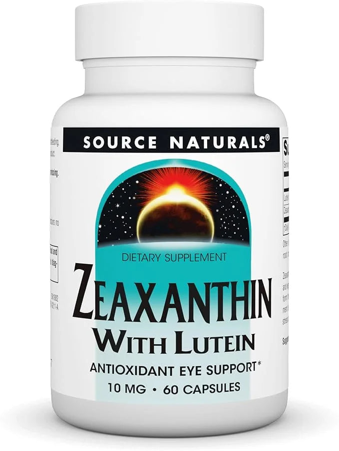 Source Naturals Zeaxanthin with Lutein, Antioxidant 10 mg 60 Capsules