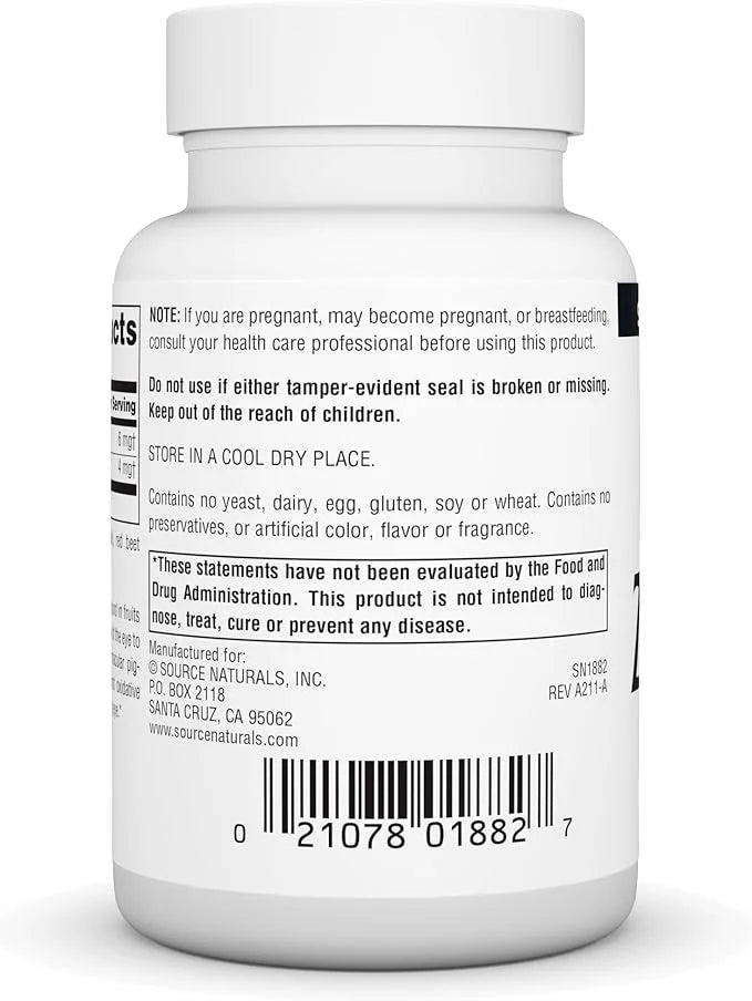 Source Naturals Zeaxanthin with Lutein, Antioxidant 10 mg 60 Capsules