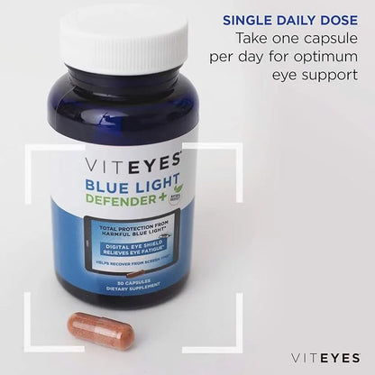 Viteyes Blue Light Defender+ Supplement Capsules, 30 Capsules