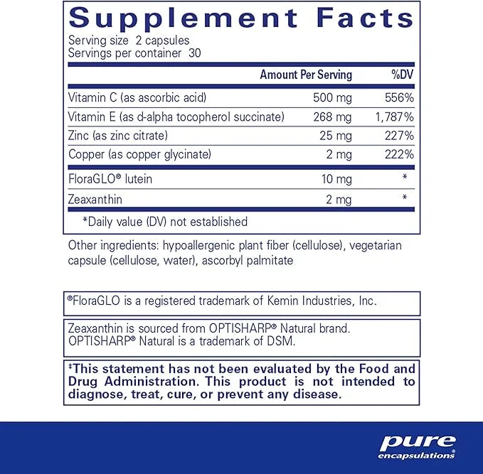 Pure Encapsulations EyeProtect Basics 60 Capsules