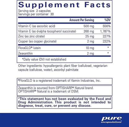 Pure Encapsulations EyeProtect Basics 60 Capsules