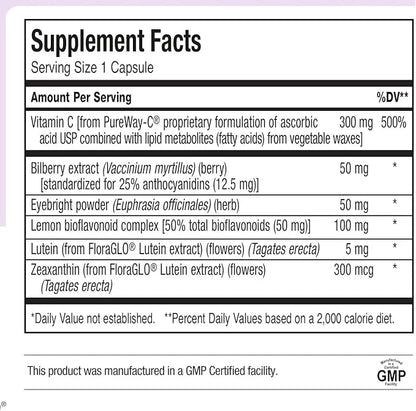 Maxi Health Bilberry Supreme with Eyebright 120 Count