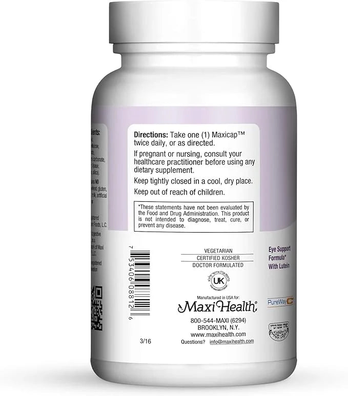 Maxi Health Bilberry Supreme with Eyebright 120 Count