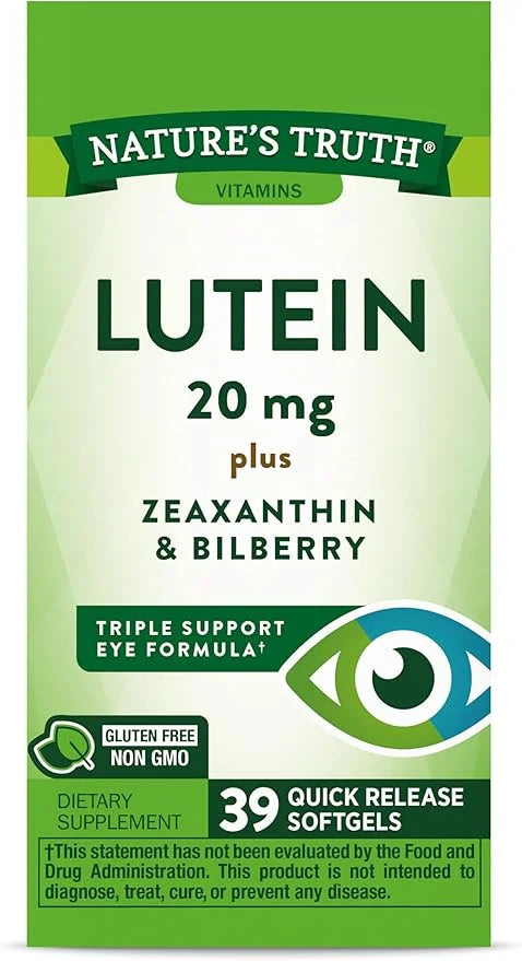 Lutein and Zeaxanthin Supplement 20mg | 39 Softgels