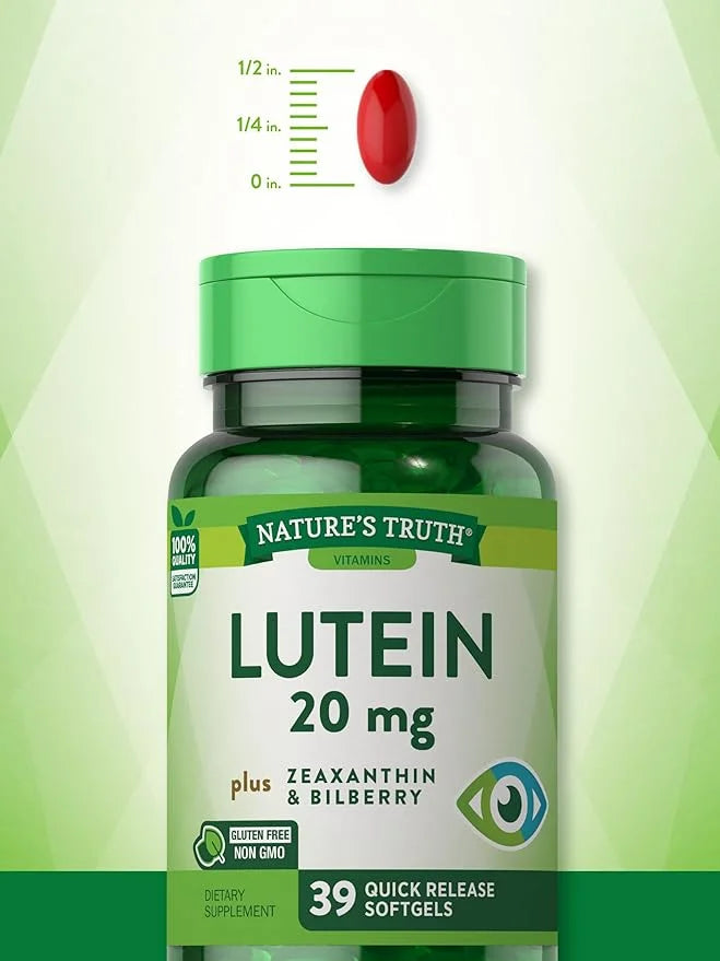 Lutein and Zeaxanthin Supplement 20mg | 39 Softgels