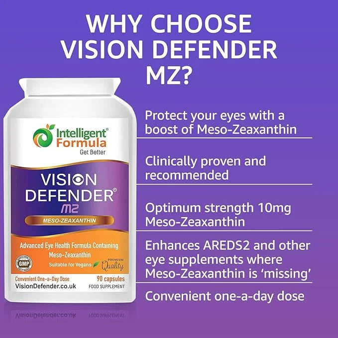 Vision Defender Meso Zeaxanthin Vegan Eye (90 capsules/One-A-Day)
