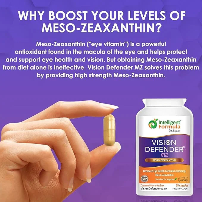 Vision Defender Meso Zeaxanthin Vegan Eye (90 capsules/One-A-Day)