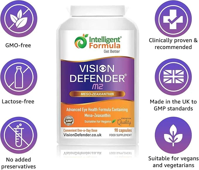 Vision Defender Meso Zeaxanthin Vegan Eye (90 capsules/One-A-Day)