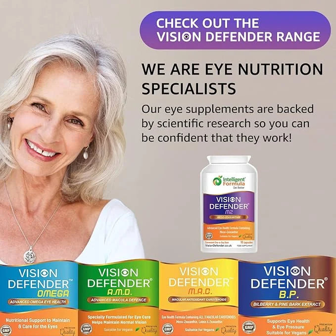 Vision Defender Meso Zeaxanthin Vegan Eye (90 capsules/One-A-Day)