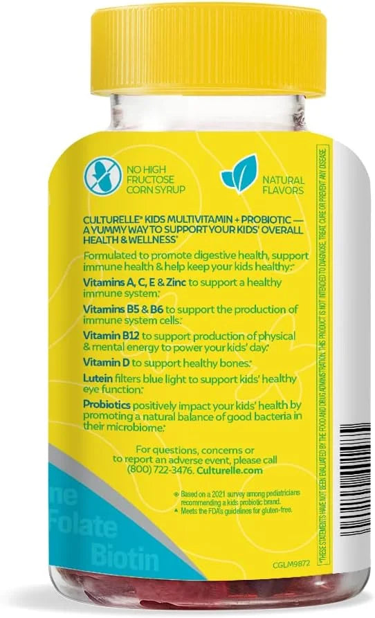 Culturelle Kids Probiotic Gummies for Ages 2+ 60 Count