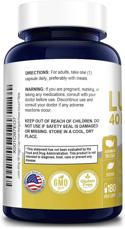 NusaPure Lutein 40mg 180 Veggie Capsules