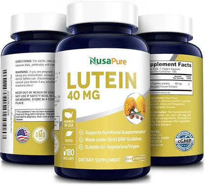 NusaPure Lutein 40mg 180 Veggie Capsules