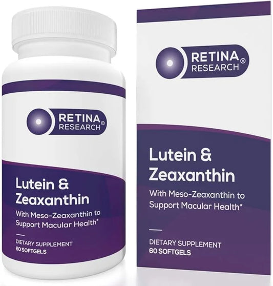 Lutein & Zeaxanthin Eye Vitamins Supplement 3rd Party 60 Softgels