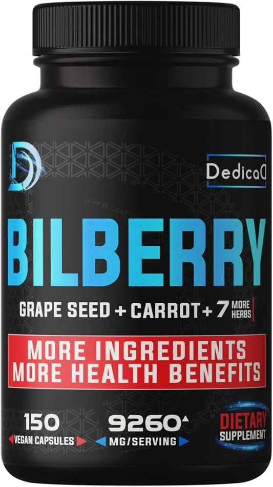 20:1 Bilberry Extract Capsules 9260mg Per 5 Month 10in1 Plus 150 Counts