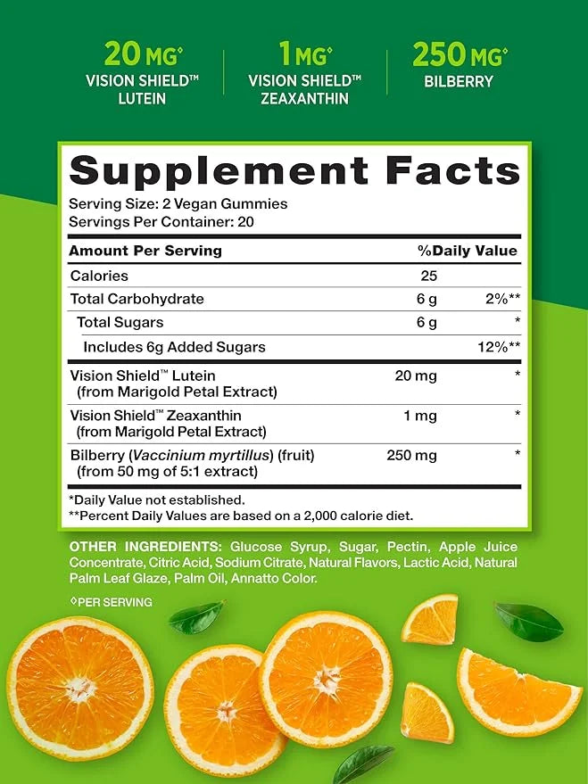 Nature's Truth Lutein & Zeaxanthin Gummies 20mg | 40 Count