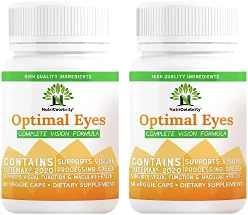 Nutricelebrity Optimal Eyes Vision Formula 2020 Lutein, 60 Capsules 2 Pack
