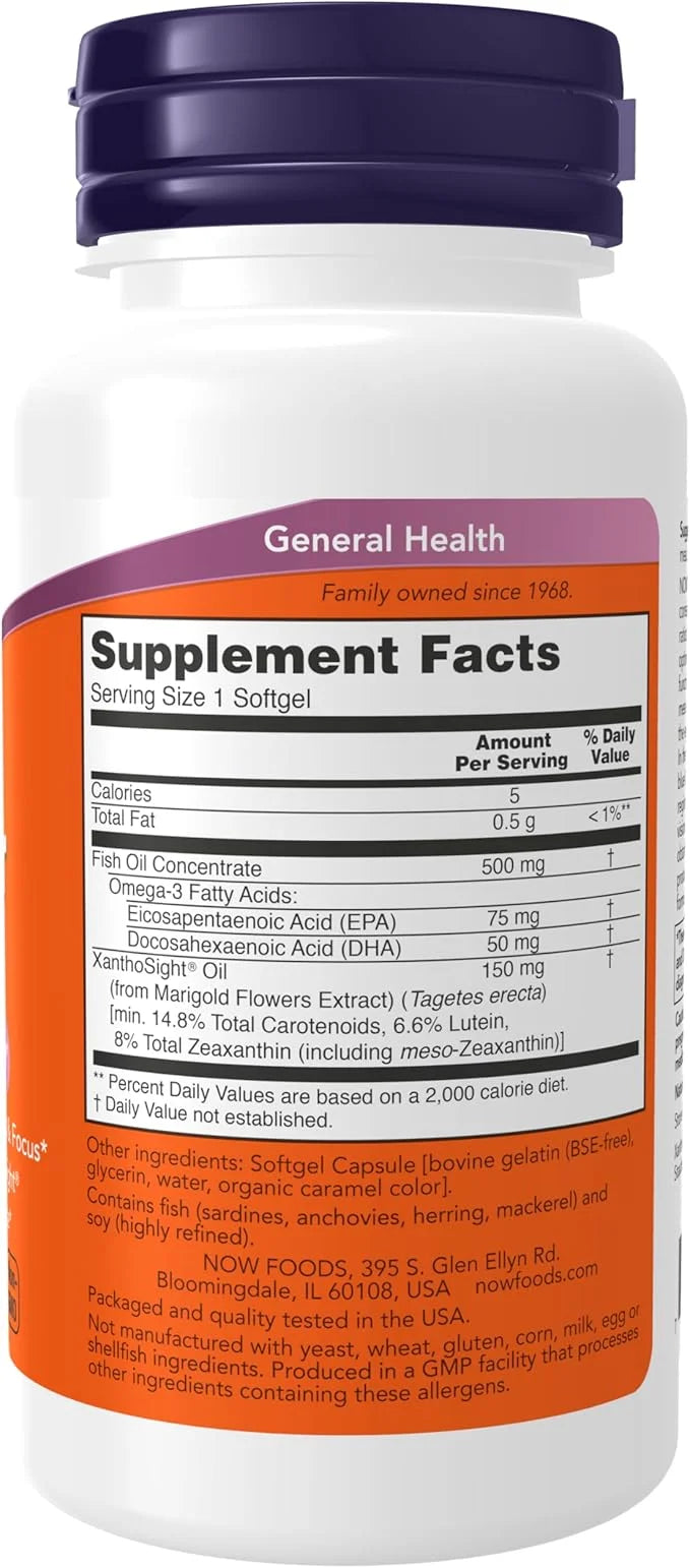 NOW Supplements, Macular Vision Softgel, Eye 50 Softgels