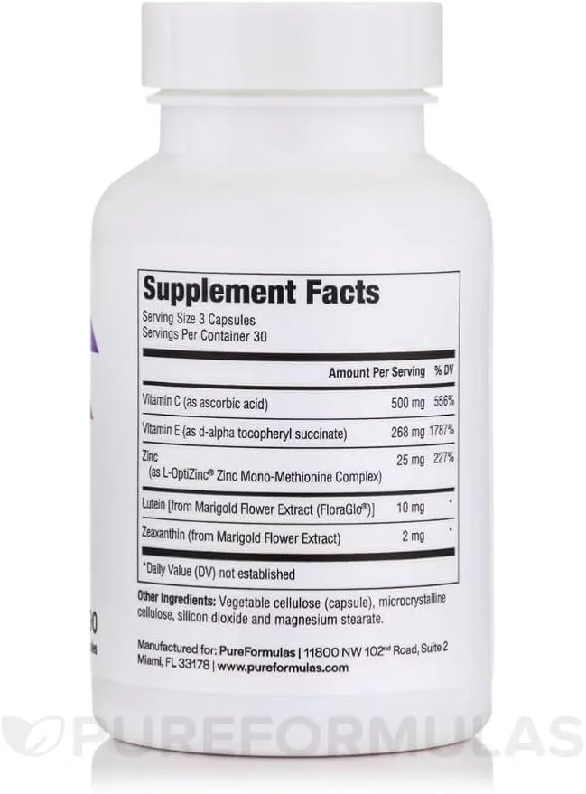 PureFormulas Pure Eye Support 90 Vegetarian