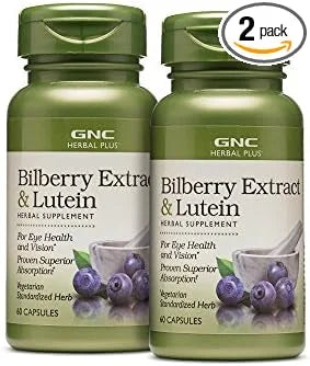 GNC Herbal Plus Bilberry Extract and Lutein (2 x 60 Count)