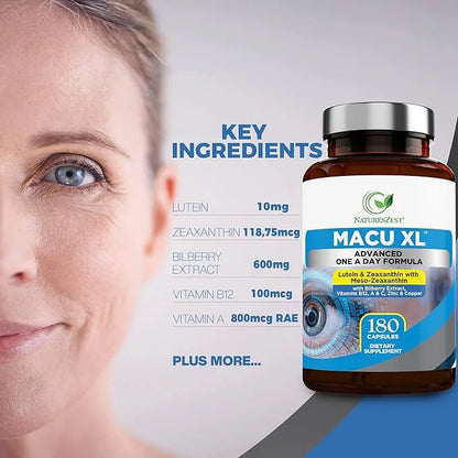 MACU XL - Lutein and Zeaxanthin 180 Days B12 & 180 Vegan