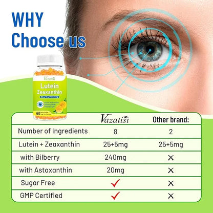 Eye Vitamins Lutein & Zeaxanthin Gummies, 60 Count