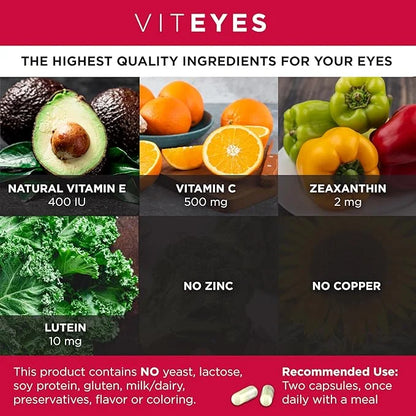 Viteyes AREDS 2 Zinc Free Macular 60 Ct
