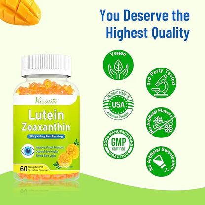 Eye Vitamins Lutein & Zeaxanthin Gummies, 120 Count