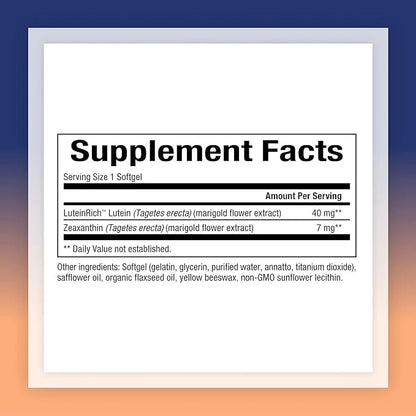 Natural Factors, Lutein 40 mg, Antioxidant 60 Softgels