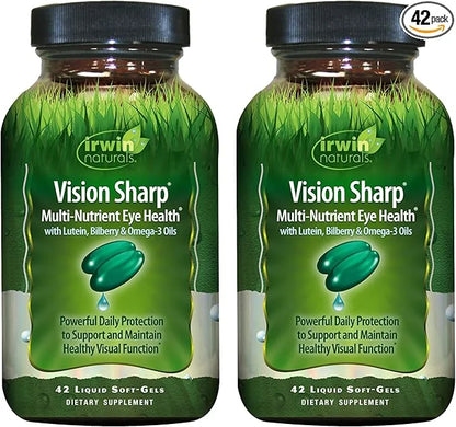 Irwin Naturals Vision Sharp Multi-Nutrient Eye Health 42 Liquid 2 - Omega-3s - 42 Total
