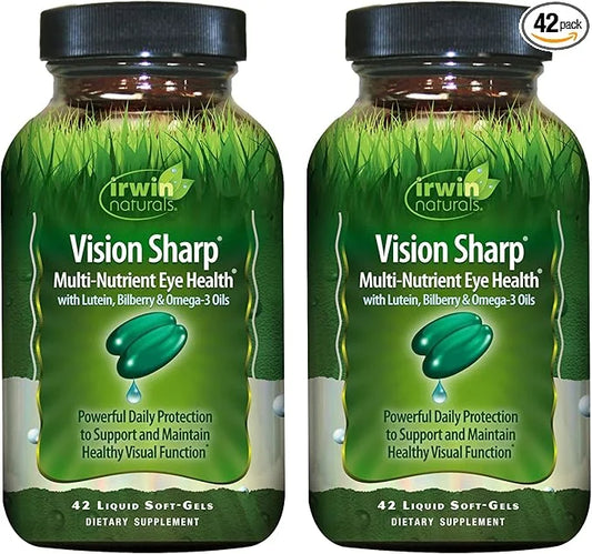 Irwin Naturals Vision Sharp Multi-Nutrient Eye Health 42 Liquid 2 - Omega-3s - 42 Total