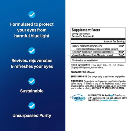 Fortifeye Focus Eye Care Supplement 30 Softgel