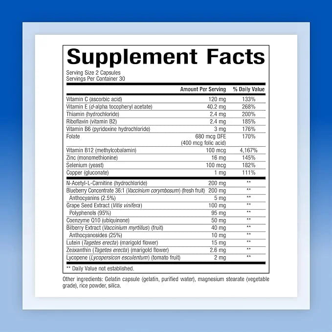Natural Factors, Advanced Eye Factors, Antioxidant 60 Capsules