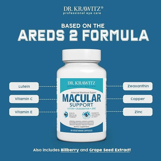 Macular Support with Lutein, Zeaxanthin Zinc (60 Vegetarian