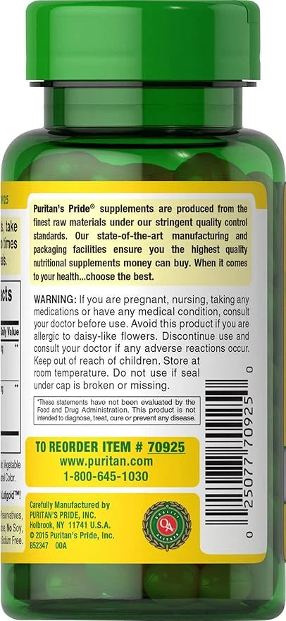 Puritan's Pride Herbavision with Lutein, Zeaxanthin Vision,240 Softgels 240 Count (70925)