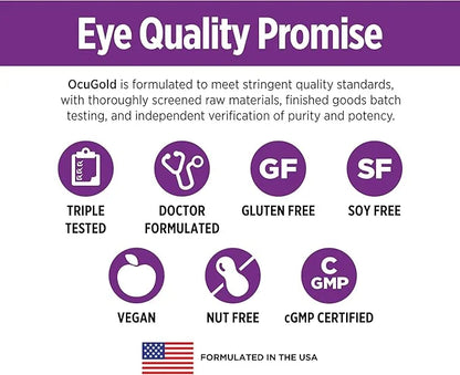 DOCTORS' PREFERRED Clinical-Grade OcuGold with Lutein 30 Vegan