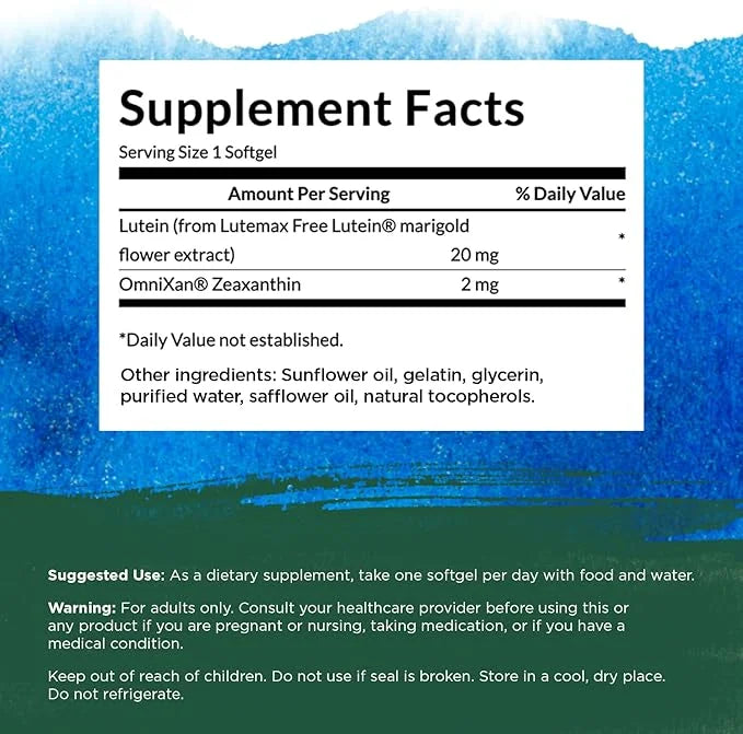 Swanson Synergistic Eye Health 60 Softgels 20 mg 2 mg