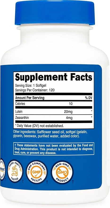 Nutricost Zeaxanthin with Lutein 20mg, 120 Softgels