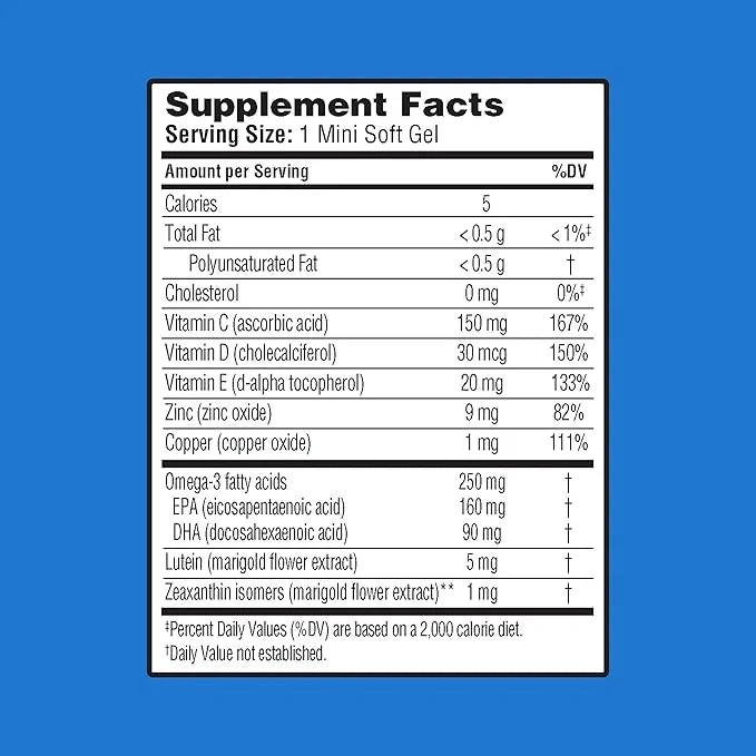 Ocuvite Eye Vitamin & Mineral Supplement, 3, Lutein, 30 Softgels