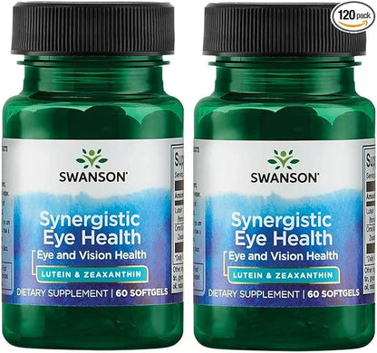 Swanson Synergistic Eye Health 60 Softgels 20 mg 2 mg (2 Pack)
