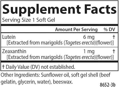Carlson - Lutein, 6 mg, Healthy 180 Softgels