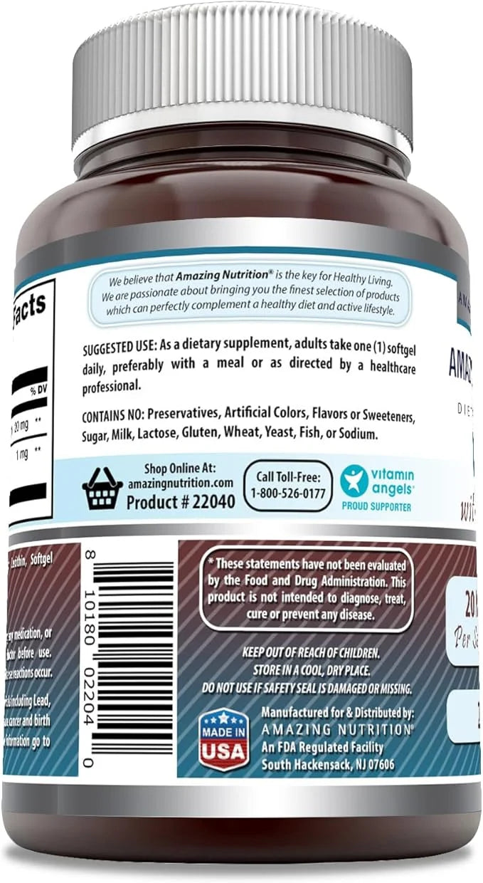 Amazing Formulas Lutein 20 mg 800 mcg (240 Count)