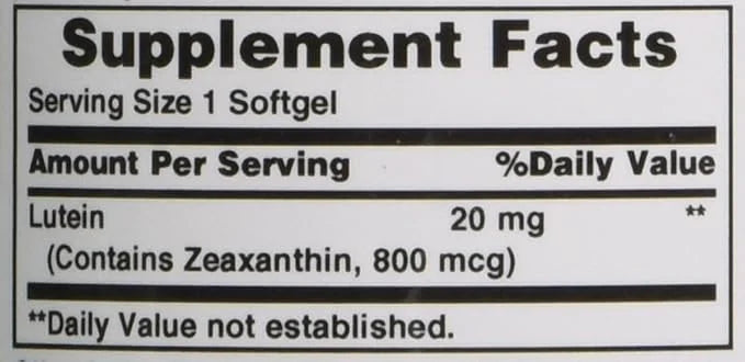 Nature's Bounty Nature's Bounty Lutein 20mg, 40 Softgels 40 Count 4)