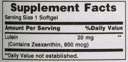 Nature's Bounty Nature's Bounty Lutein 20mg, 40 Softgels 40 Count 4)