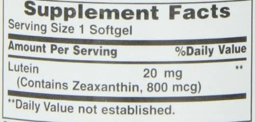 Nature's Bounty Lutein 20 mg 40 2)