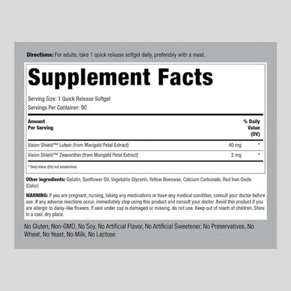 Piping Rock Lutein 40mg with Zeaxanthin 90 Softgels