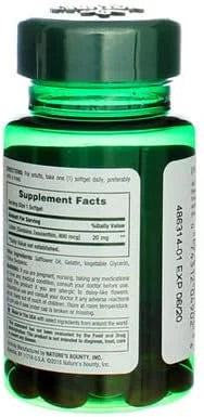 Nature's Bounty Lutein - 20 mg 40 Softgels